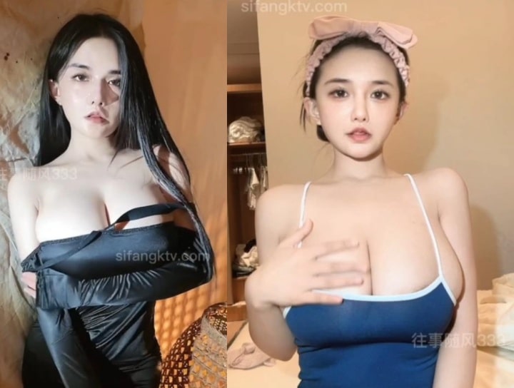 虎牙主播古阿扎黑色紧身睡衣白丝死库软弹无比[4V-1.19G]插图